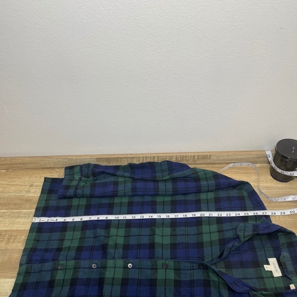J Crew Men's Plaid Flannel Pajama Set Long Sleeve Button Up With Pants Large - Picture 9 of 11